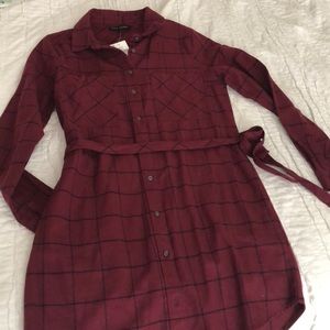Plaid shirt dress